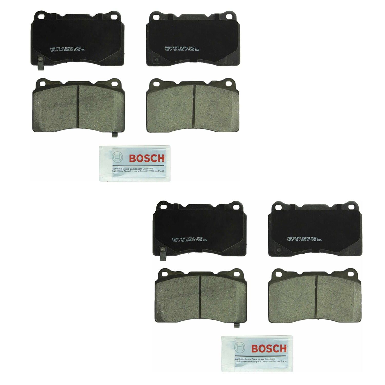 Bosch QuietCast Front & Rear Ceramic Disc Brake Pads Kit For Dodge Viper Ford GT