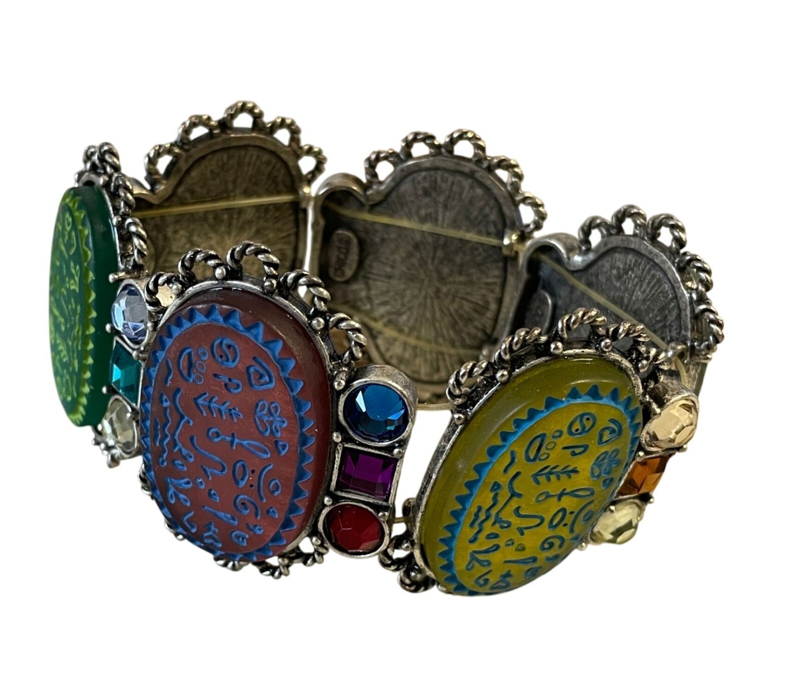 Chico's Luxor Multicolor Oval Stretch Statement B… - image 3