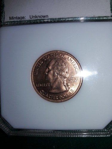 ERROR New Hampshire NH Quarter 25 Cent Missing Clad Layer High Grade RED BEAUTY! - Picture 4 of 12