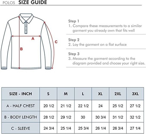 M Maelreg Men’s Golf Polo Shirt Long Sleeve XL Dry Fit Embossed Casual Performan - Bild 5 von 7