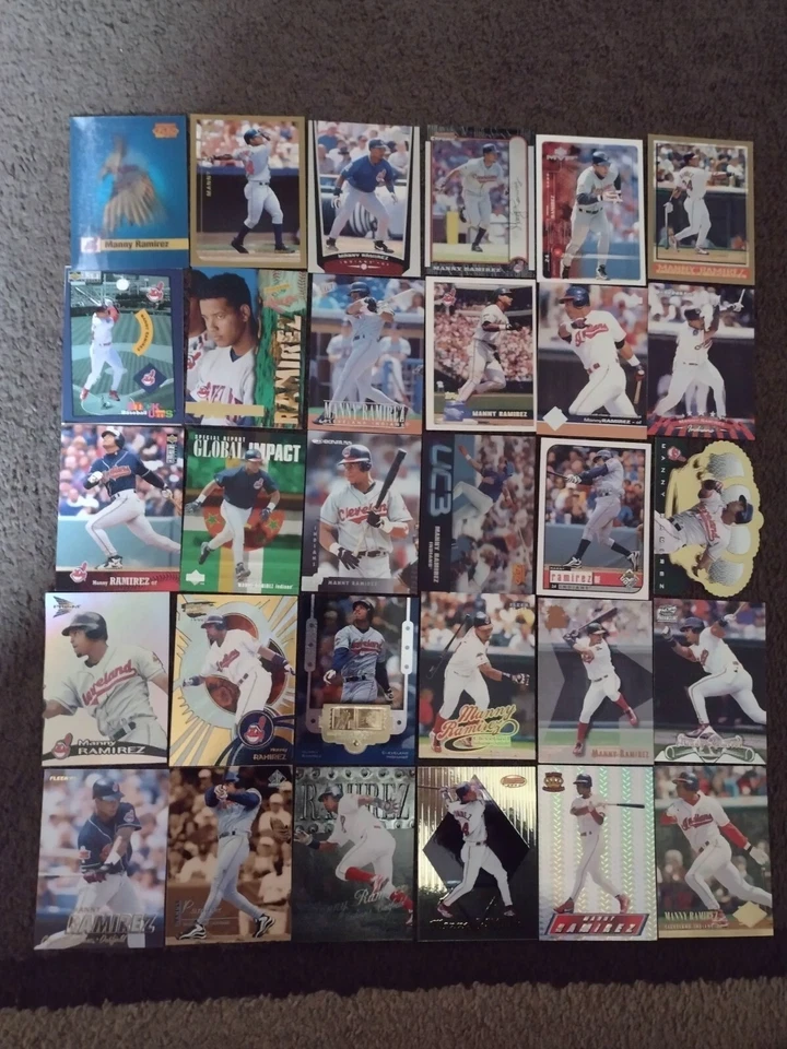Manny Ramirez- 60 baseball cards- Cleveland Guardians - Image 2 of 2