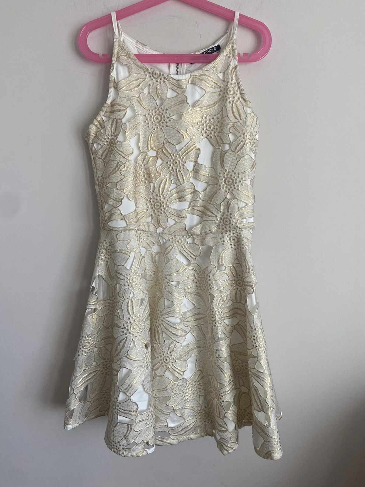 MISS BEHAVE GIRLS Kids Dress Lace Party Wedding Formal Sleeveless Size 10
