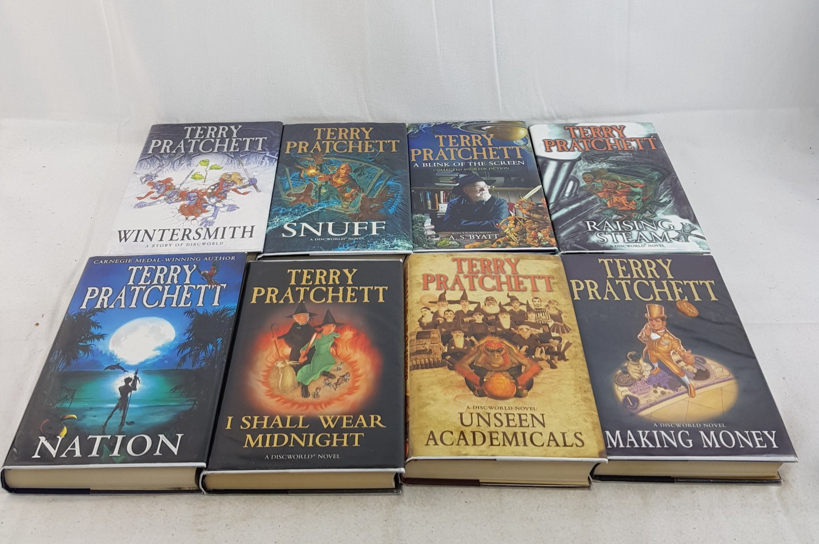 Terry Pratchett Hardback Book Bundle x8 - Discworld Novels Collection & Nation