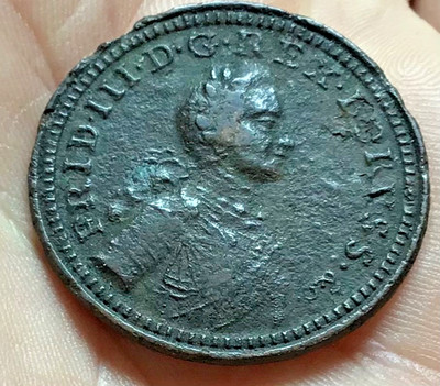 Seltene 1758 Kindom von Preußen Medaille - Friedrich II. Pax in Bello Rarität 97 #SEM9