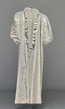 Vintage 1980 Miss Elaine. Women s Blue and White Robe