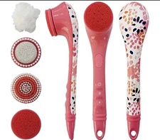 Blushly Cleansing & Exfoliating Body Brush with Multiple Brush Heads