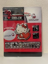 Hello Kitty Car Emblem 2 Badge Sign Decal Kt324 Seiwa Sanrio Japan Rare Vintage