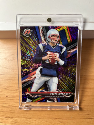 Tom Brady Topps Composite Resurgence Purple Yellow Static Refractor SP #60