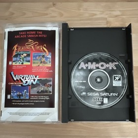 SEGA AMOK Sega Saturn Shooter w/ Case & Manual, NTSC-U/C T-Teen Multiplayer