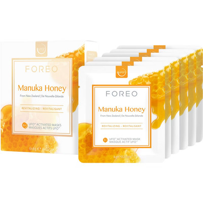 Foreo UFO Mask Manuka Honey New Zealand Revitalizing Hydrating 6x6g ea NEW