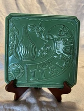 Green Trivet Sur La Table 8x8 Garlic, Basil, Italy
