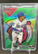 2023 Topps Finest - Miguel Vargas #33 Green Refractor /99 (RC)