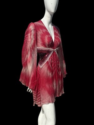 open lace back dress Missoni Summer Knit Colorful Herringbone Print Open Beck Maxi Dress –  roschic main image 1
