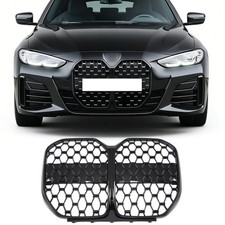 DIAMANT NIEREN GRILL ZIERGITTER PASSEND FÜR BMW 4ER G26 OHNE ACC GLANZ SCHWARZ