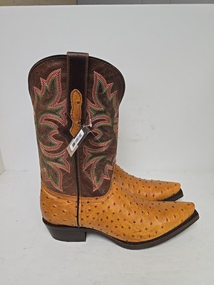 Dingo Men\'s DI 115 Outlaw Embroidered Ostrich Print Western Boot Black 9D Dingo Men main image 4