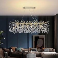 Modern Chandelier Crystal Golden  Luxury Larg...