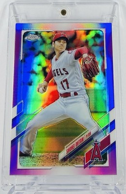 Shohei Ohtani RARE PINK REFRACTOR INVESTMENT CARD TOPPS CHROME 