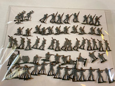 Vintage Set of 62 Marching Soldiers Lead Miniature w/Caisson TY104