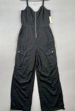 Universal Thread Sleeveless Maxi Cargo Jumpsuit size SMALL Black Pockets/Zipper