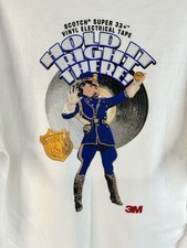 Vintage 3M Electrical Scotch Tape T-Shirt Size Large Promo Mail In Give Away