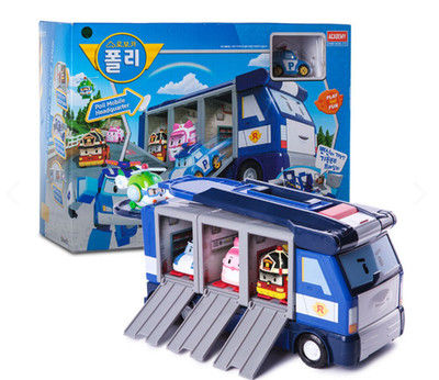 Robocar Poli Transforming Carrying Case Playset Mobile Headquarter Toy Authentic