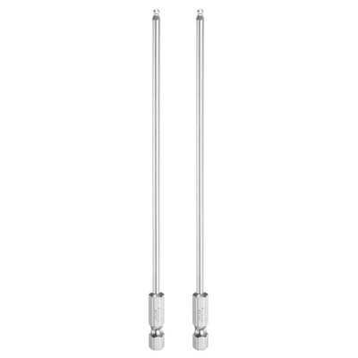 H2.5磁力球头内六角批头2件 für 1/4''六角柄 6''长