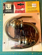 NOS UMBRA Window Curtain Hold Backs in Bronze