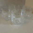 Waterford Lismore Crystal Roly Poly Vtg Glass Tumbler 7.5oz. 3.3” Set Of 5