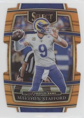 2021 Panini Select Concourse Orange Prizm Die-Cut /249 Matthew Stafford #20 rf2