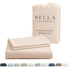 Bella Coterie Luxury Bamboo Viscose King Size Duvet Cover Set  100 Organica...