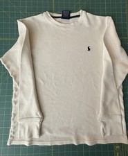 Polo Ralph Lauren Pajama Top Men's S/P/CH Ivory Cotton Thermal WaffleSleepwear