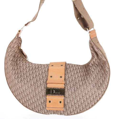 Christian Dior Trotteur Monogram Street Chic Hobo Beige