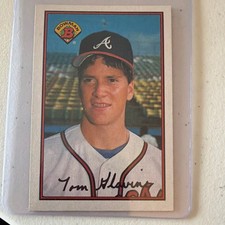 Bowman 1989 Tom Glavine #267 Atlanta Braves Baseball MLB Trading Card