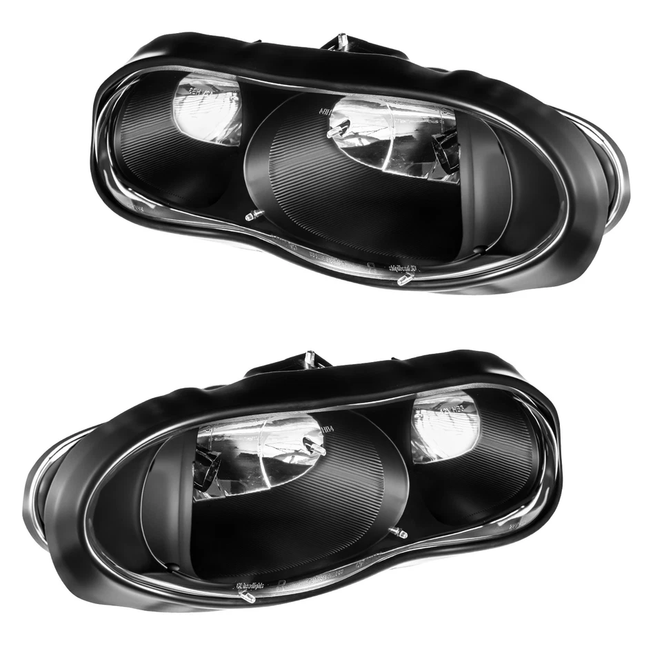 Черная галогенная фара в сборе для 98-02 Chevrolet Camaro водителя пассажира - Изображение 2 из 4