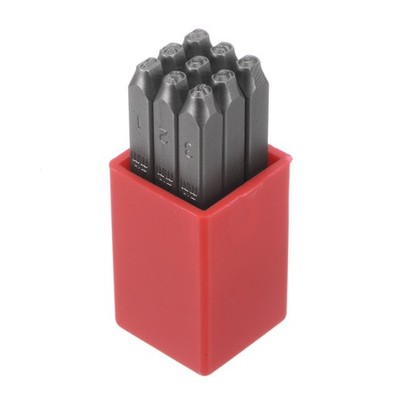 9pcs Metal Number Stamp 2.5mm Steel Reverse Punch for Jewelry Making Die