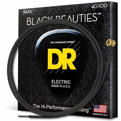 DR Strings BKB~40 Black Beauties Coated Medium Bass Strings