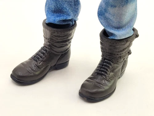 Vintage GI Joe 12" Fashion Doll Brown Work Boots Shoes Fits Ken