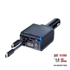 45W FM Transmitter Bluetooth Car Adapter, Wireless FM Bluetooth Black