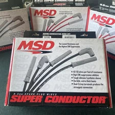 MSD 31653 Super Conductor 8.5mm Wire Set SB Chevy Socket Style Distributor Boots