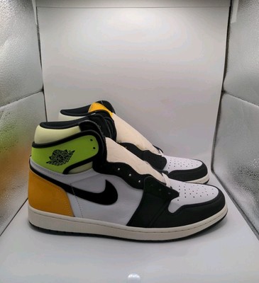 New Nike Air Jordan 1 High Retro OG Men's Sneakers Black Volt/University Red...