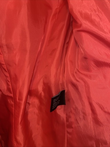INC Sz S Women's Red Classic Trench Coat Jacket Front Button Vent Not Yet Cut - Picture 5 of 12