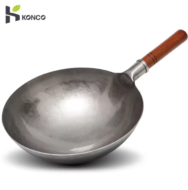 Konco High Quality 32cm Stainless Steel Chinese Wok Handmade Frying Pan
Opens in a new window or tab