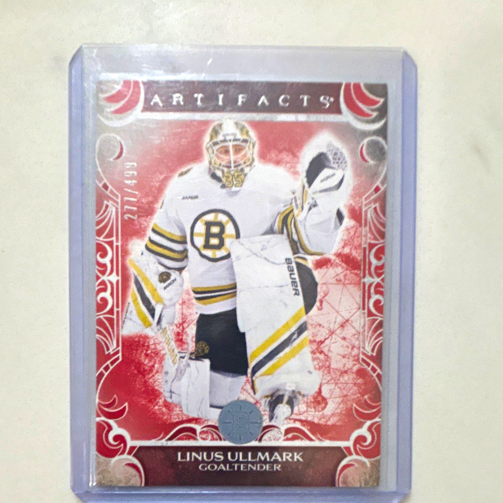 2024-25 Upper Deck Artifacts Ruby Linus Ullmark #7 /299-Bruins