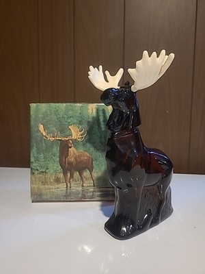 Vintage Avon for Men Alaskan Moose Wild Country After Shave Brown Glass