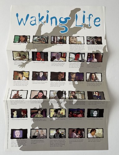 Waking Life Movie 2001 Original Authentic Promo Poster 17x11 Richard Linklater