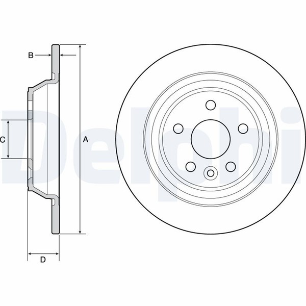 2X Delphi Bremsscheibe BG4804C FüR Ford Galaxy MAX CJ WA6 3 CK MK VAN Ecoboost-image