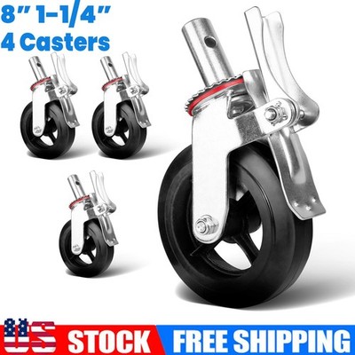 8'' Set of 4 Scaffold Caster with Dual Locking Brakes, Heavy Duty 4400LBS US