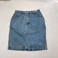 Gap Vintage Women Denim Skirt Sz 8 Stone Wash Blue