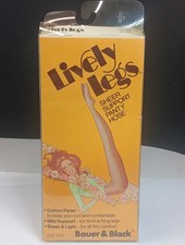 1970's Bauer & Black-Lively Legs-Sheer Support Panty Hose-*Taupe/Med*-USA Made