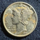 1941 P Mercury Dime Silver Circulated Business Strike Uncertified BU
